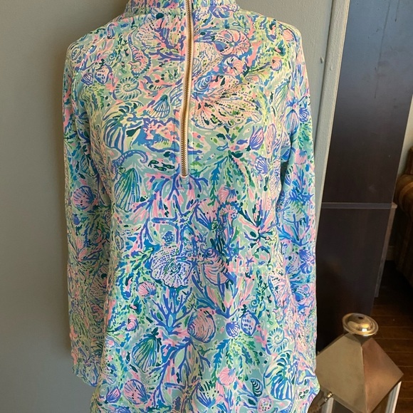 Lily Pulitzer 1/2 zip Popover Beach Skipper Shells Starfish Pullover - Picture 9 of 12